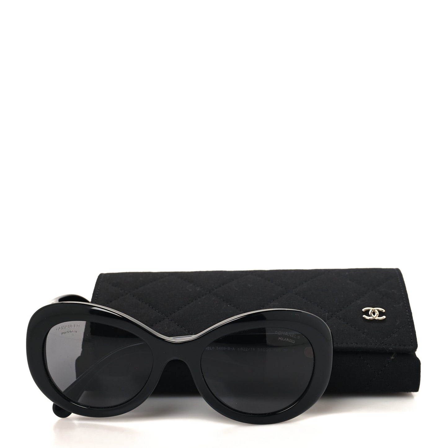 Acetate Polarized Oval CC Sunglasses 5469-B-A
