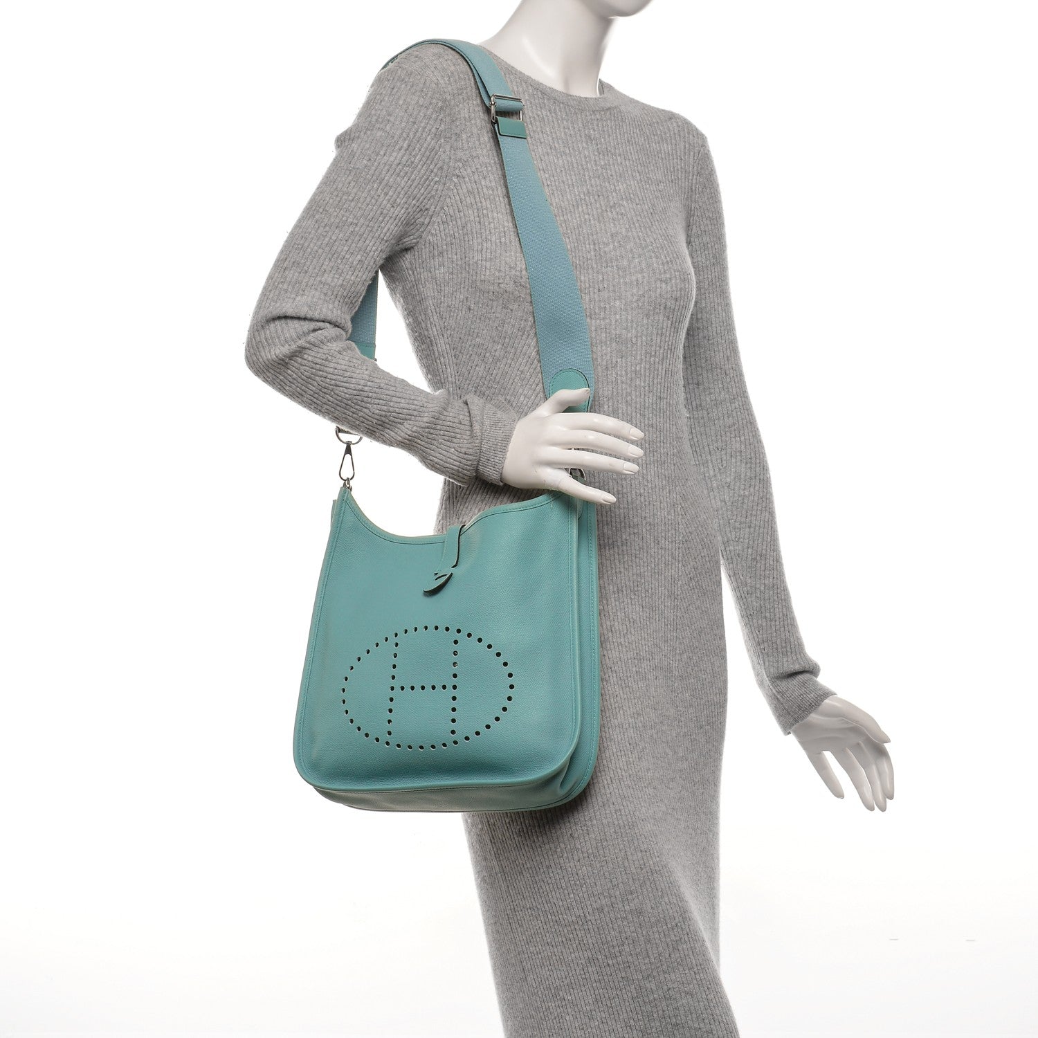 Hermes Epsom Evelyne III PM Bleu Atoll 2 of 8
