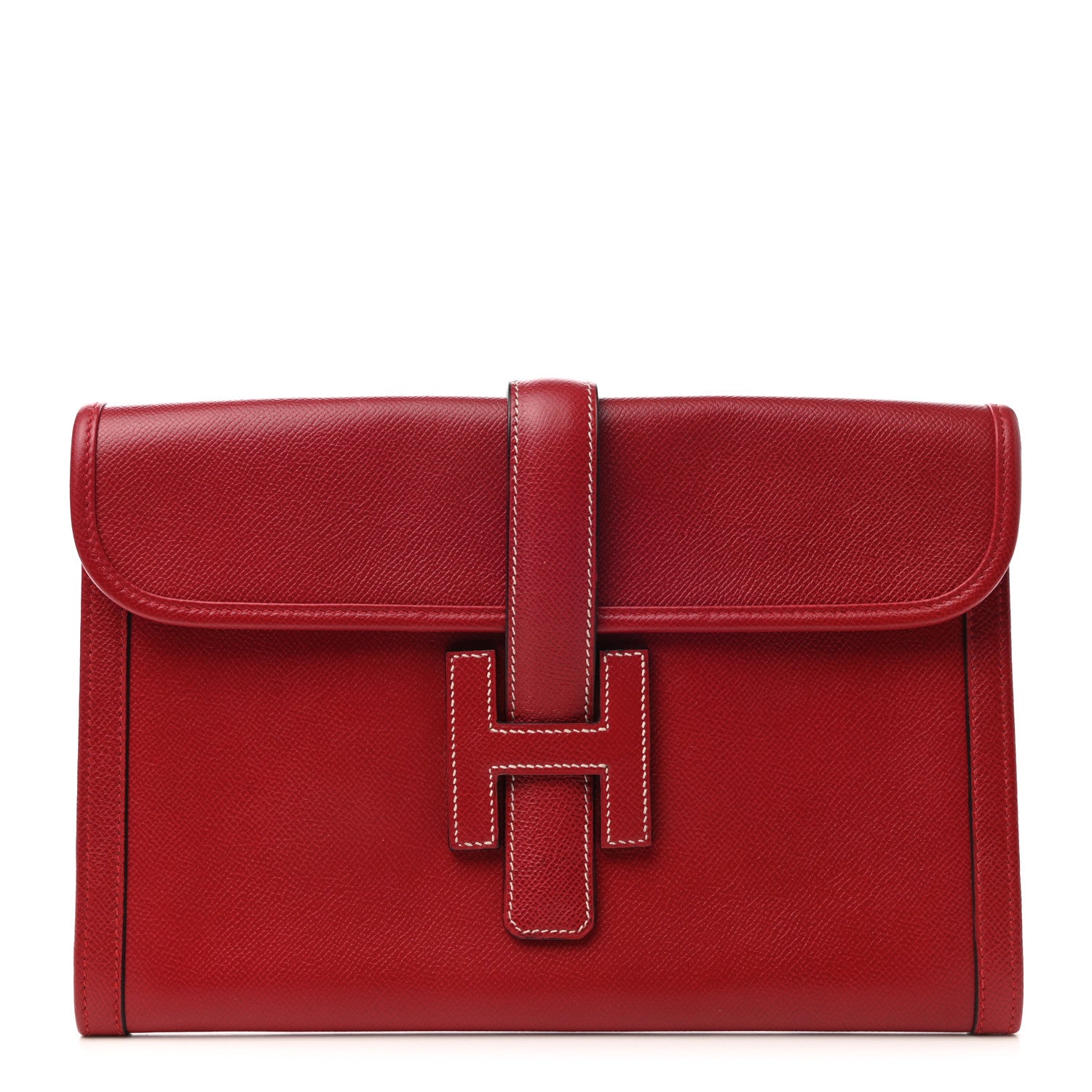 Hermes Courchevel Jige PM Clutch Rouge Vif 1 of 7