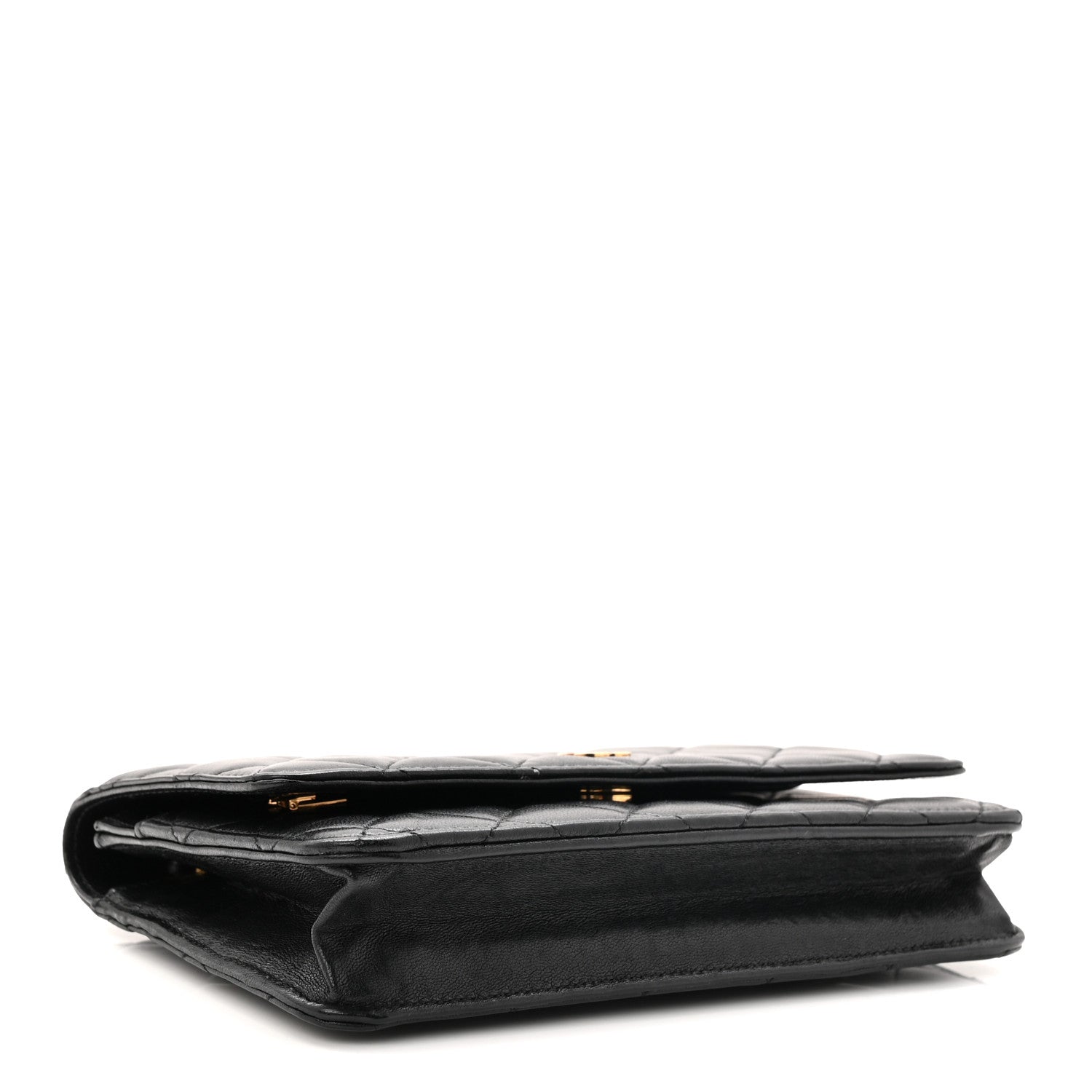 Chanel Lambskin Quilted Wallet On Chain WOC Black 4 of 12