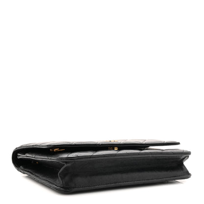 Chanel Lambskin Quilted Wallet On Chain WOC Black 4 of 12