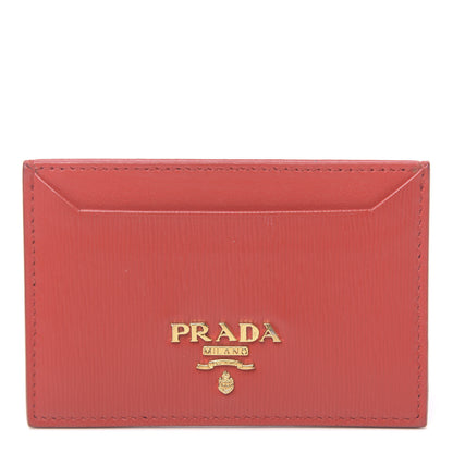 Prada Vitello Move Metal Card Case Lacca 1 of 7