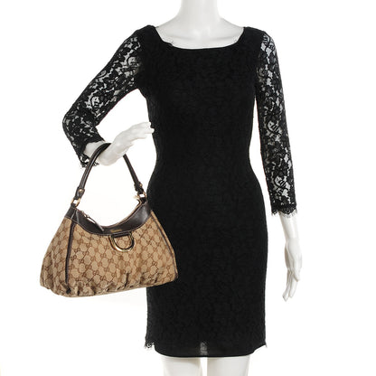 Gucci Monogram Medium D Gold Hobo Dark Brown 2 of 7