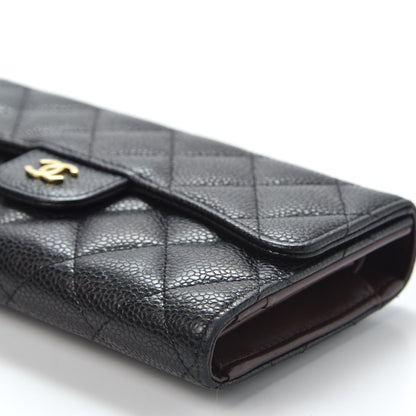 Chanel Caviar Quilted Large Flap Wallet Black 6 of 10