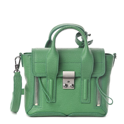 3.1 Phillip Lim 3.1 Textured Calfskin Mini Pashli Satchel Fern 1 of 9