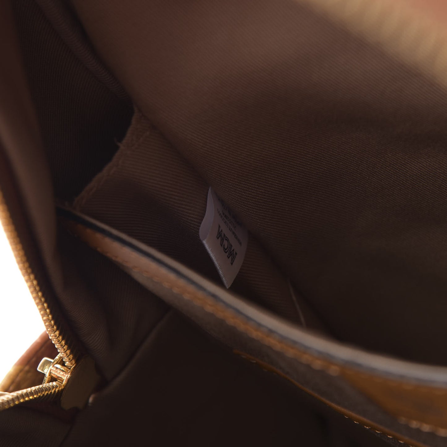 Metallic Visetos Leopard Print Small Stark Backpack Cognac