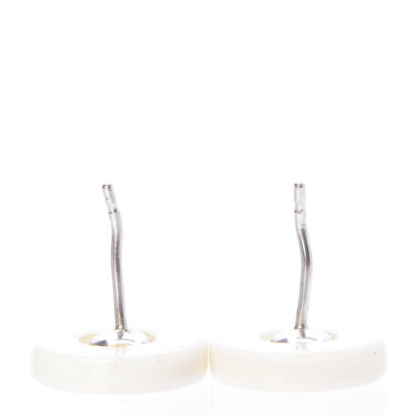 Resin CC Stud Earrings Black White