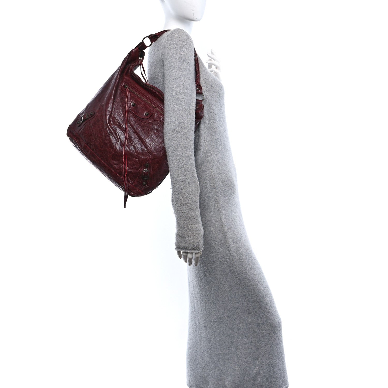Balenciaga Agneau Classic Hardware Day Hobo Rouge Grenat 2 of 10
