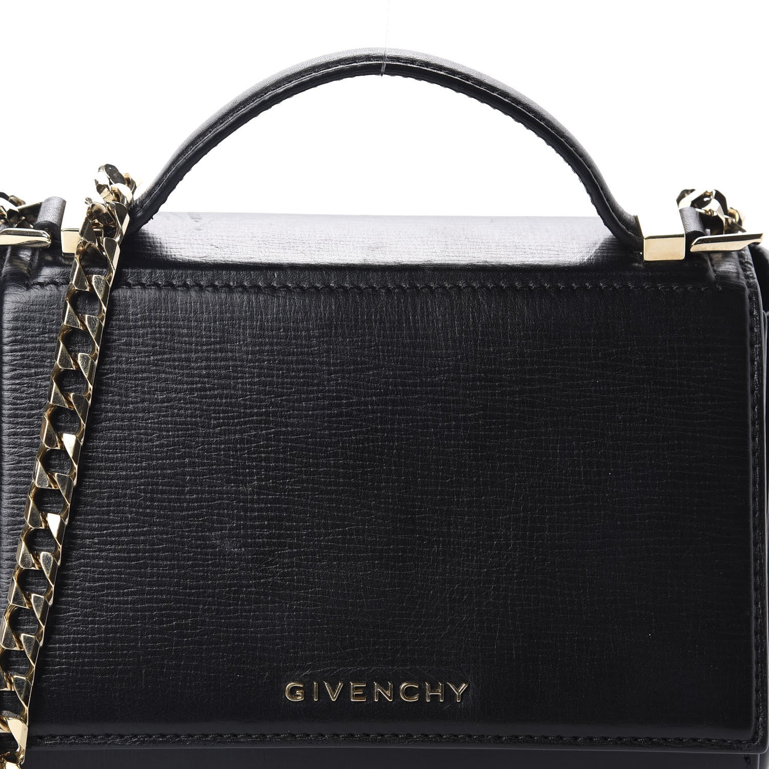 Givenchy Textured Calfskin Mini Pandora Box Chain Crossbody Bag Black 10 of 10