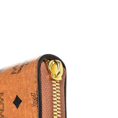 MCM Visetos Rabbit Zip Around Wallet Cognac 7 of 7