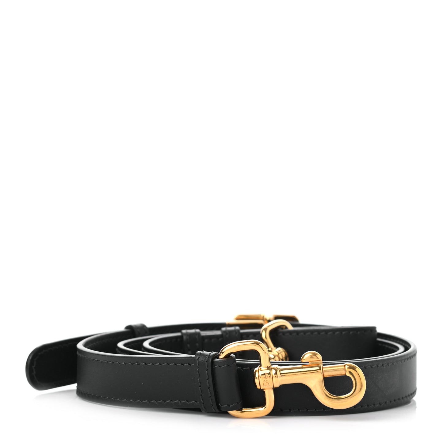 Box Calfskin Bobby Flap Adjustable Shoulder Strap Black