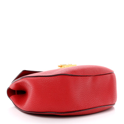 Chloe Grained Lambskin Drew Shoulder Bag Plaid Red 4 of 14