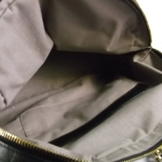 Leather Pleated Little Gordon Shoulder Bag Black