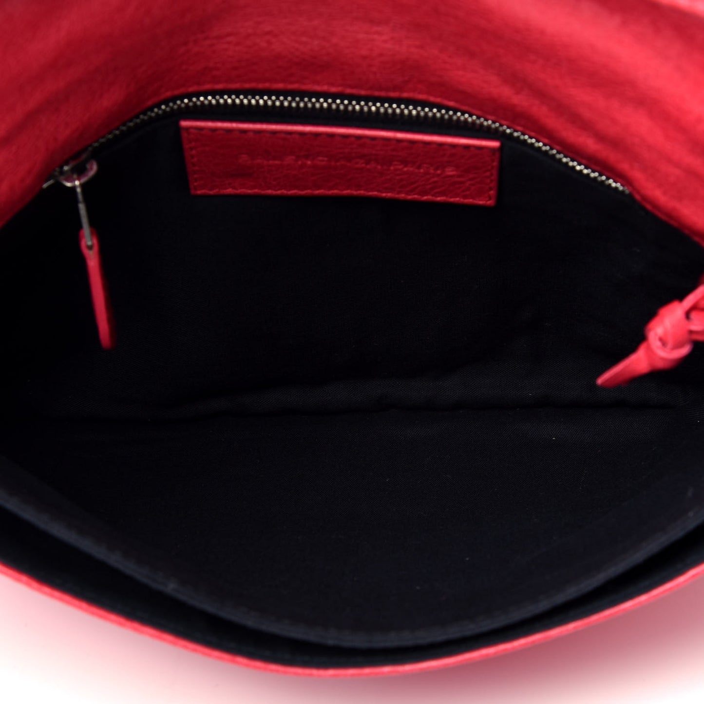 Agneau Giant 12 Silver Hardware Envelope Clutch Rose Thulian