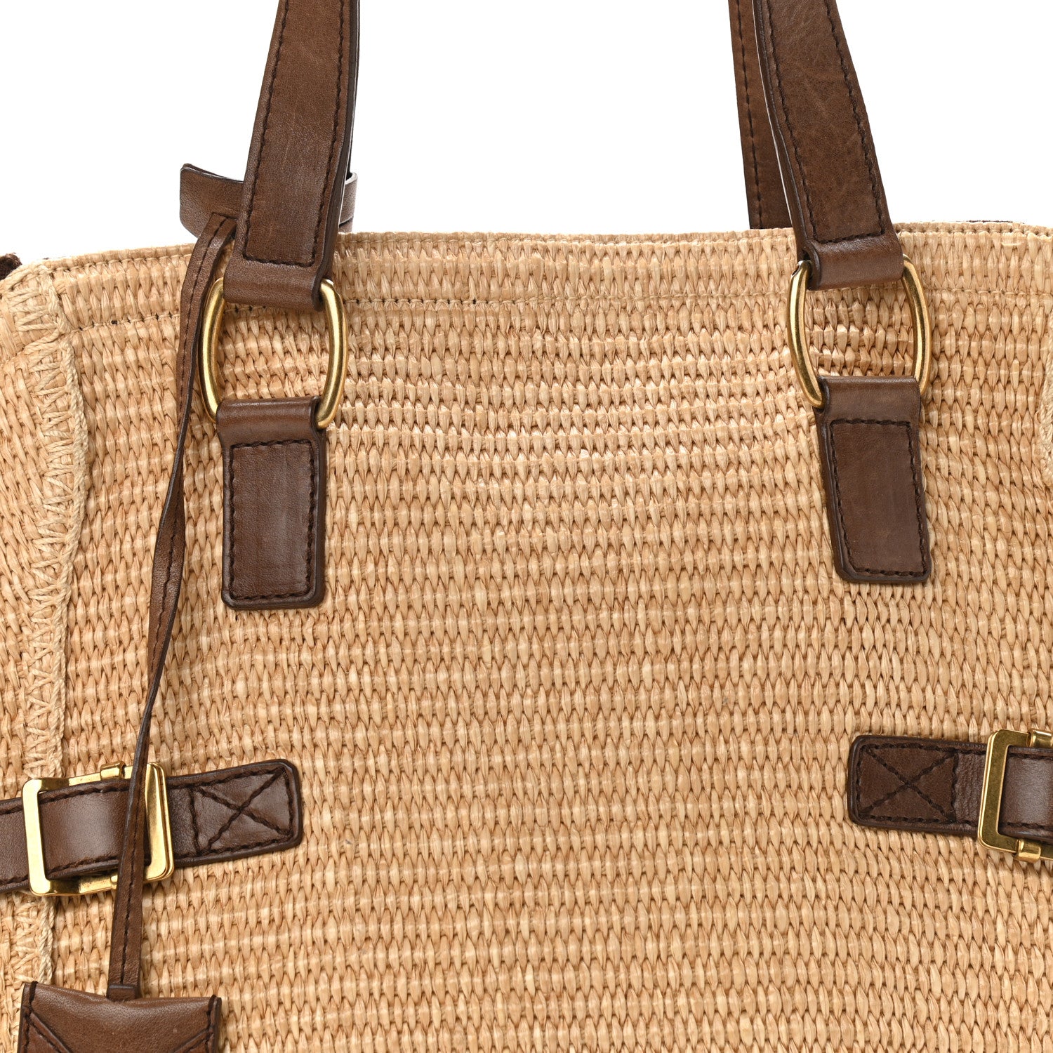 Saint Laurent Straw Raffia Medium Downtown Tote Beige 7 of 9