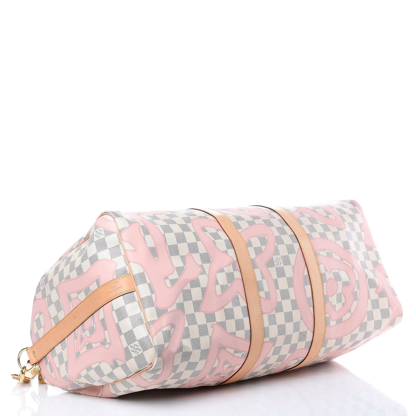 Damier Azur Tahitienne Keepall Bandouliere 50 Rose Ballerine