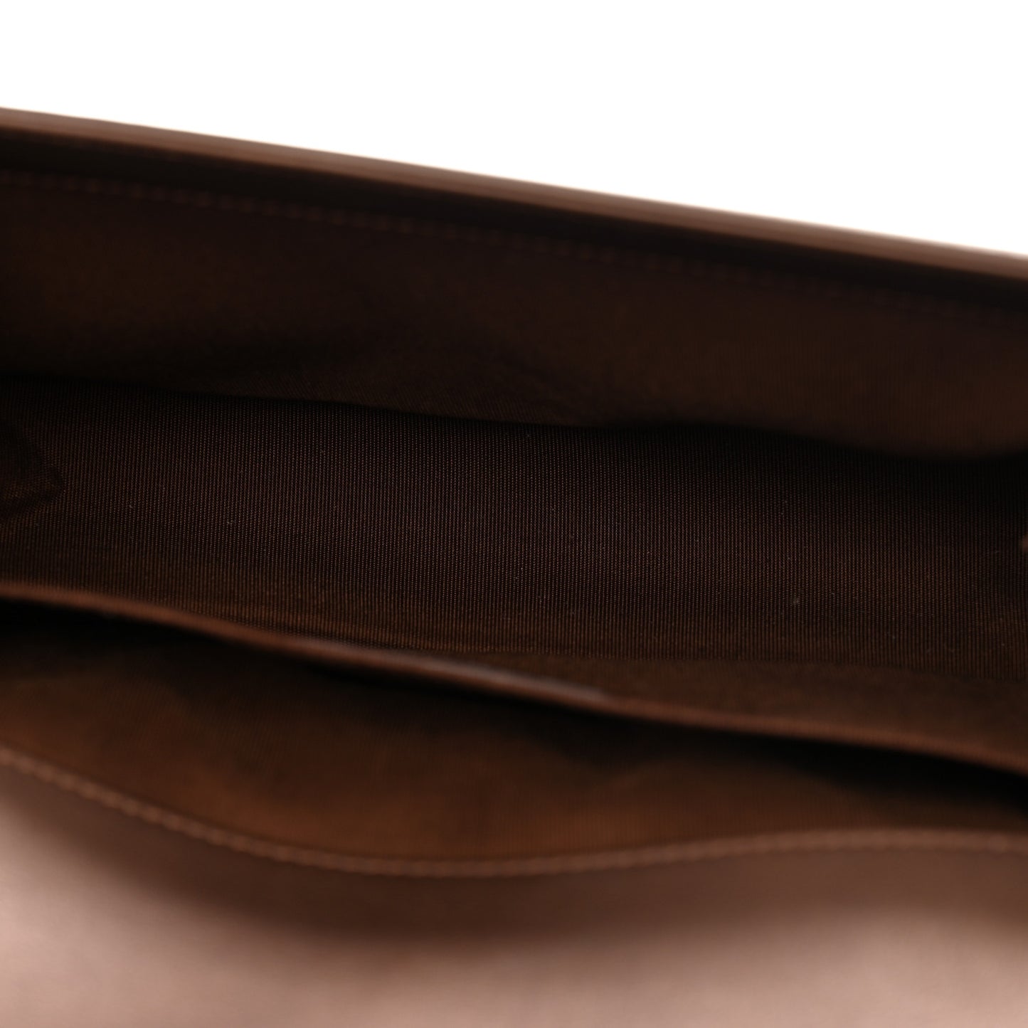 Metallic Patent Calfskin Quilted Medium Boy Flap Brown
