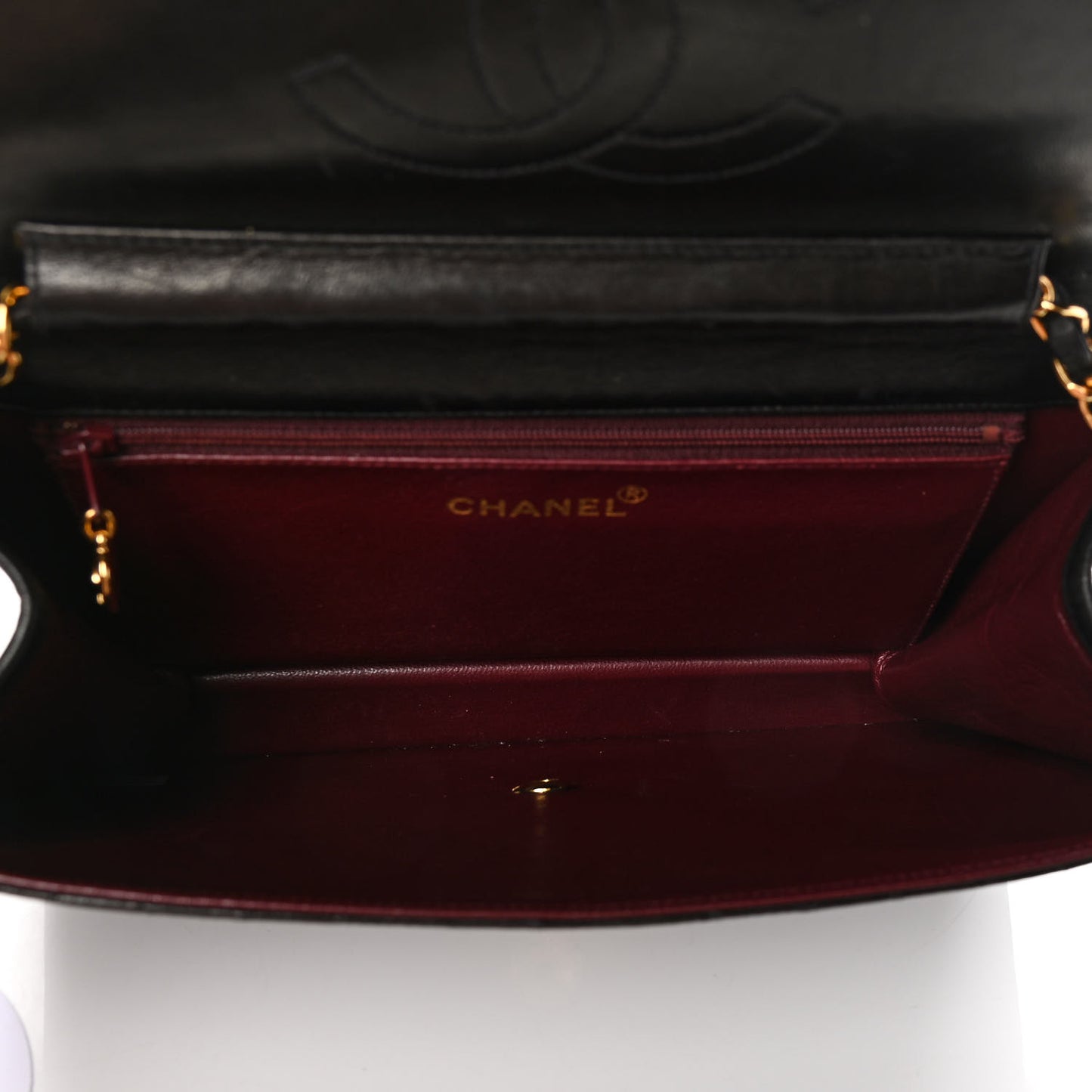 Lambskin Quilted Medium Single Flap Black