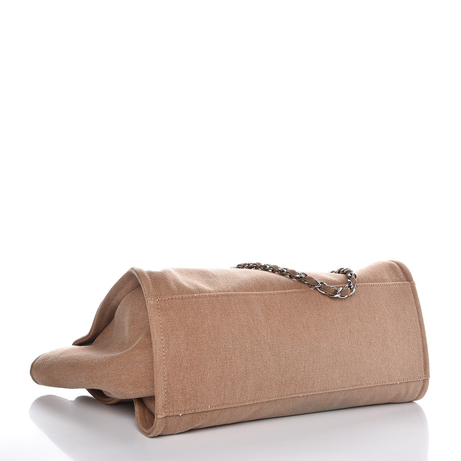 Chanel Canvas Sequin Large Deauville Tote Camel 5 of 10