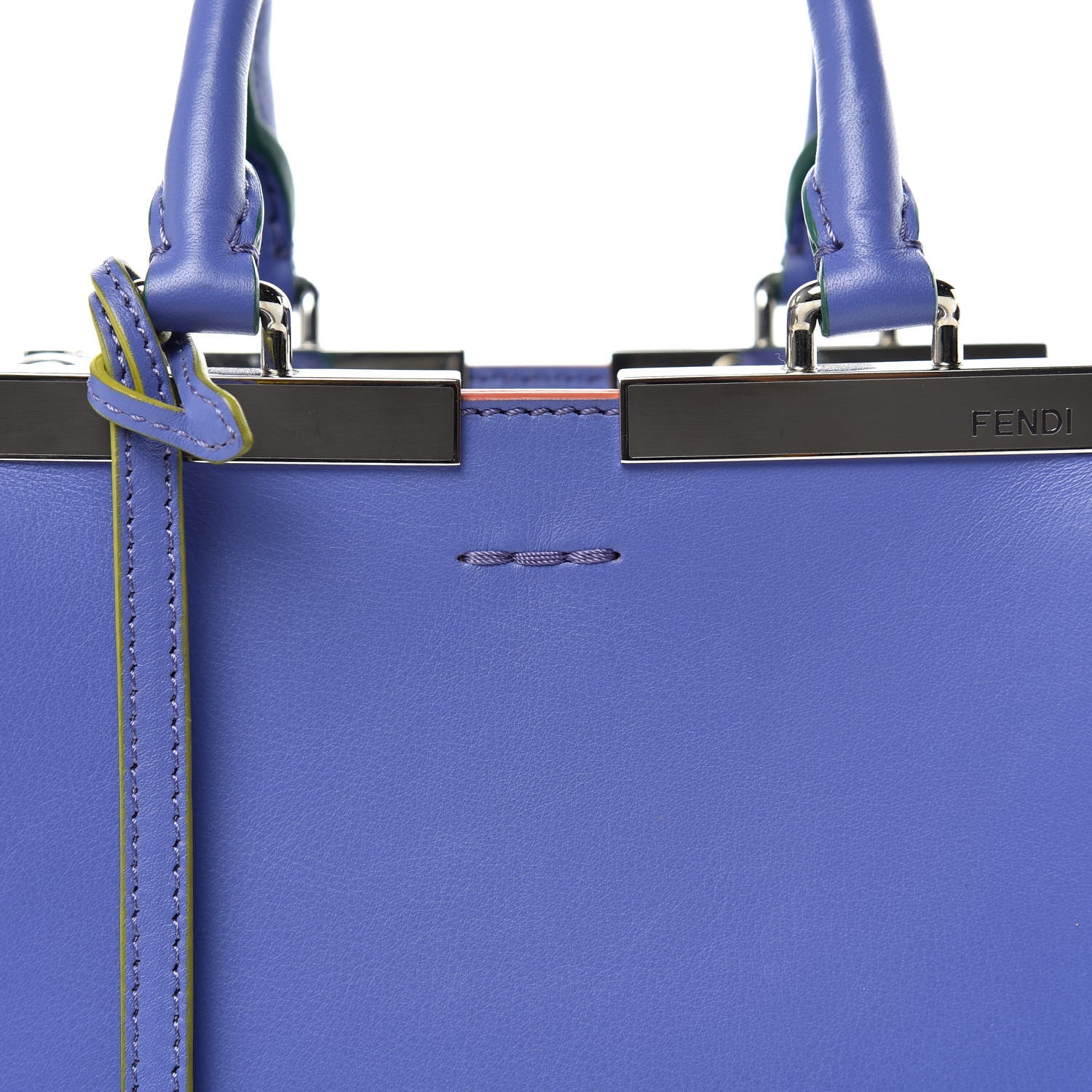 Fendi Vitello Dolce Mini 3jours Tote Viola Cassis 8 of 11