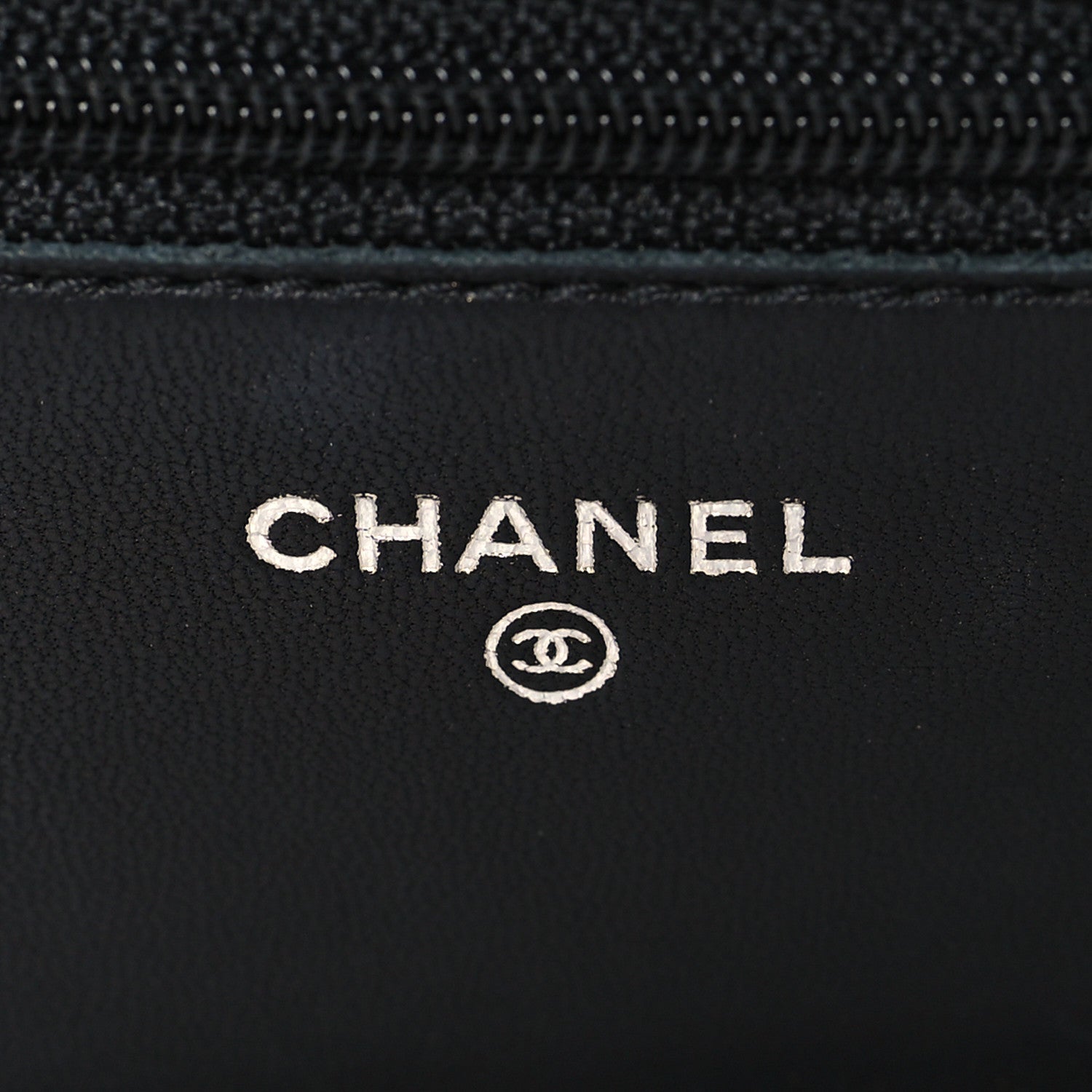 Chanel Lambskin Camellia Embossed Wallet on Chain WOC Black 6 of 11