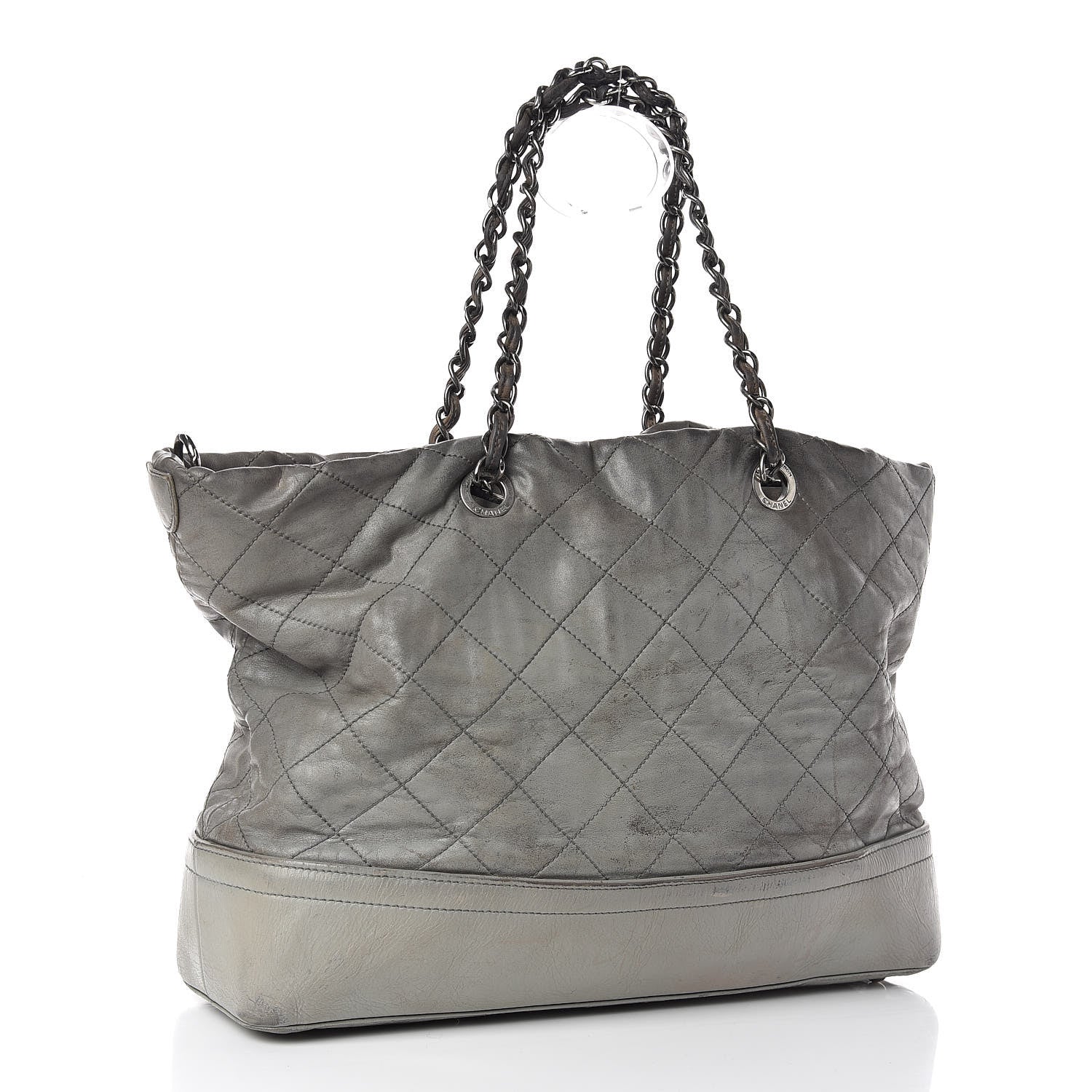 Chanel Iridescent Calfskin VIP Shopping Tote Grey 3 of 34