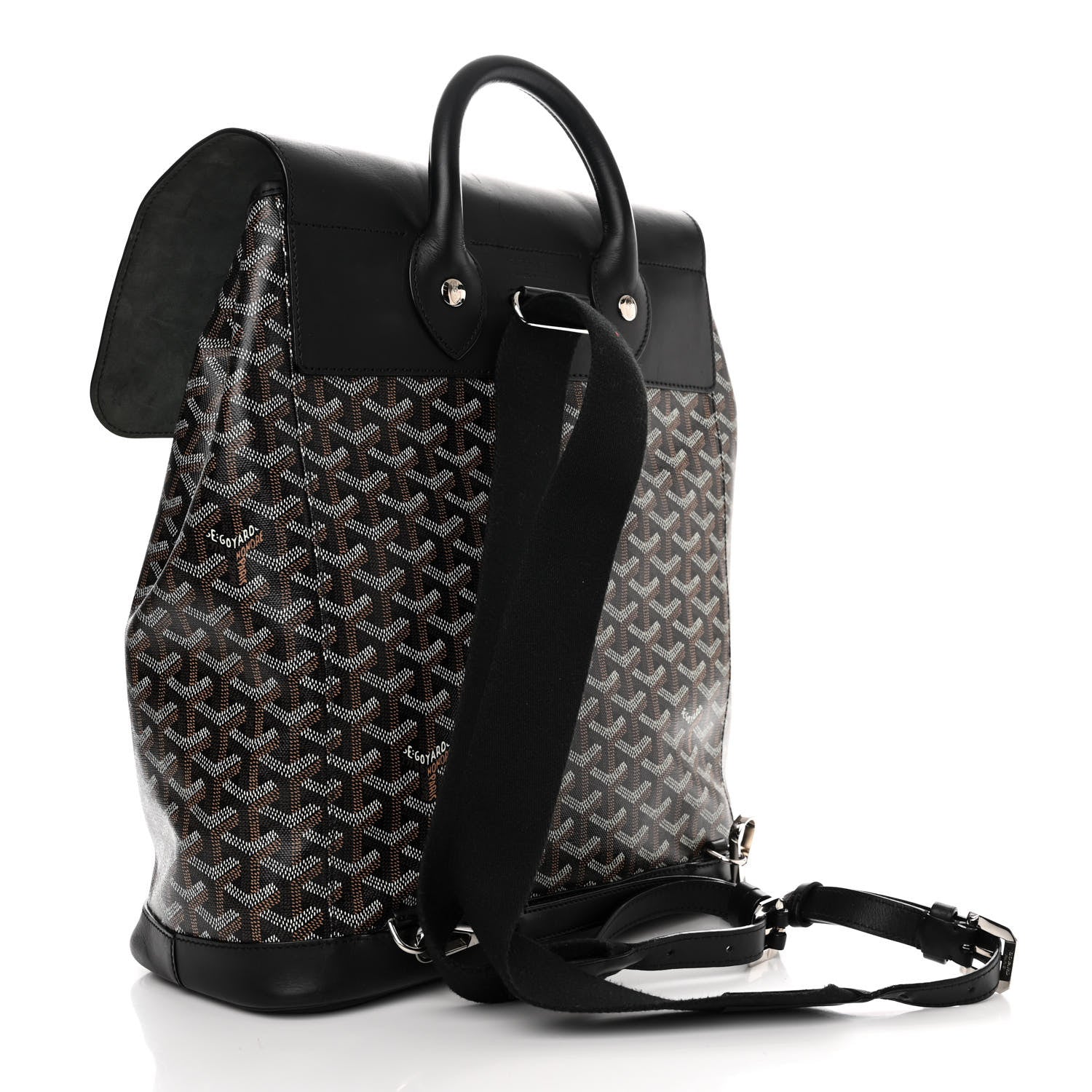 Goyard Goyardine Calfskin Alpin MM Backpack Black 3 of 10