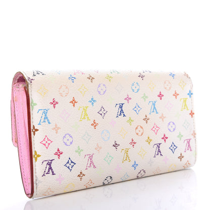 Louis Vuitton Monogram Multicolor Sarah Wallet White Litchi 3 of 10