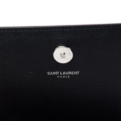 Saint Laurent Grain De Poudre Medium Classic Monogram Kate Satchel Black 9 of 11