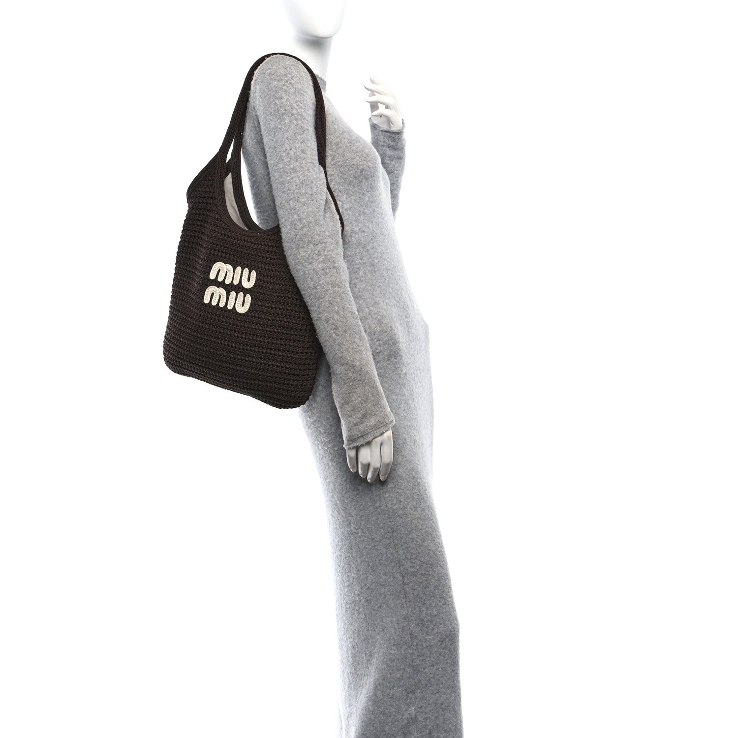 Miu Miu Cotton Crochet Ivy Bag Cacao Talco 1685862 – FASHIONPHILE