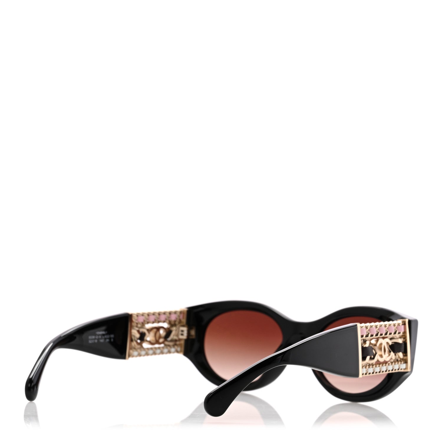 Chanel Acetate Calfskin Chain CC Sunglasses 5536-Q-A Black 1813670