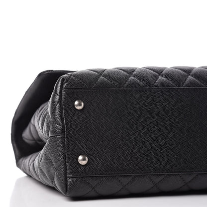 Chanel Caviar Quilted Medium Coco Handle Flap Black 7 of 10