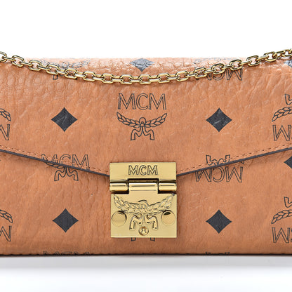 MCM Visetos Large Patricia Wallet On Chain Cognac 7 of 10