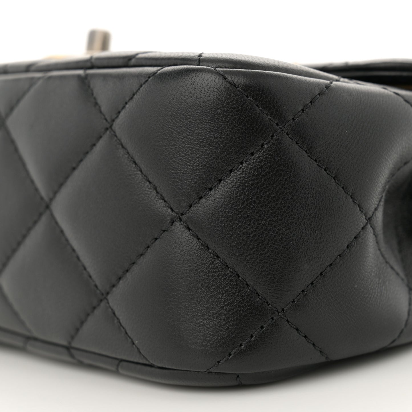 Lambskin Quilted Small Coco Clips Single Flap Black