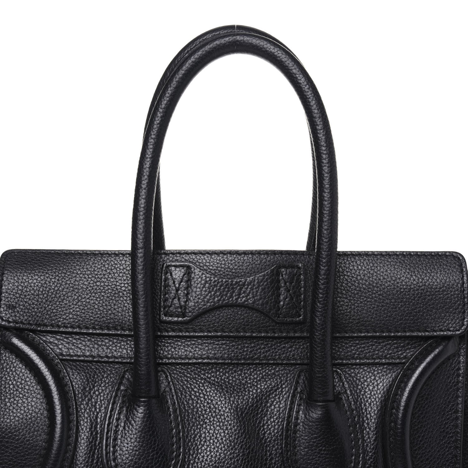 Celine Drummed Calfskin Micro Luggage Black 22 of 26