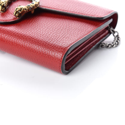 Gucci Calfskin Mini Dionysus Chain Wallet Hibiscus Red 6 of 11