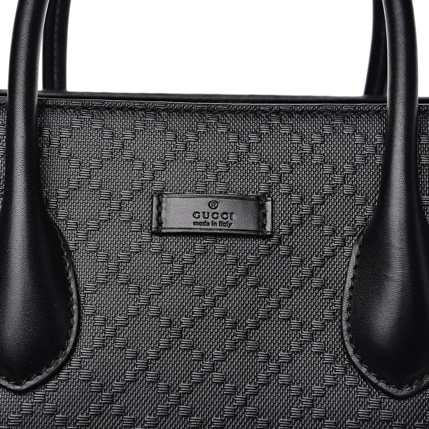 Gucci Calfskin Bright Diamante Large Top Handle Bag Black 10 of 10