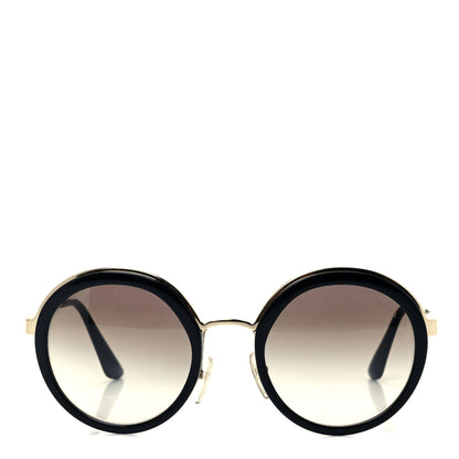 Prada Round Frame Sunglasses SPR 50T Black 2 of 7