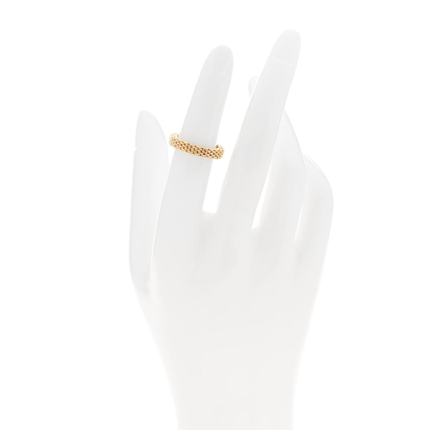 18K Yellow Gold Narrow Somerset Mesh Ring 49 4.75