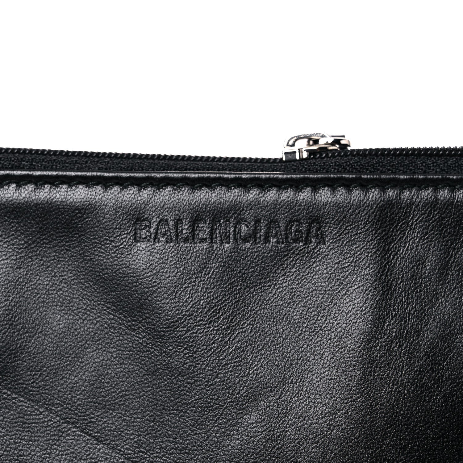 Balenciaga Calfskin Allover Logo Clutch Black Multicolor 7 of 9