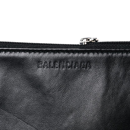 Balenciaga Calfskin Allover Logo Clutch Black Multicolor 7 of 9