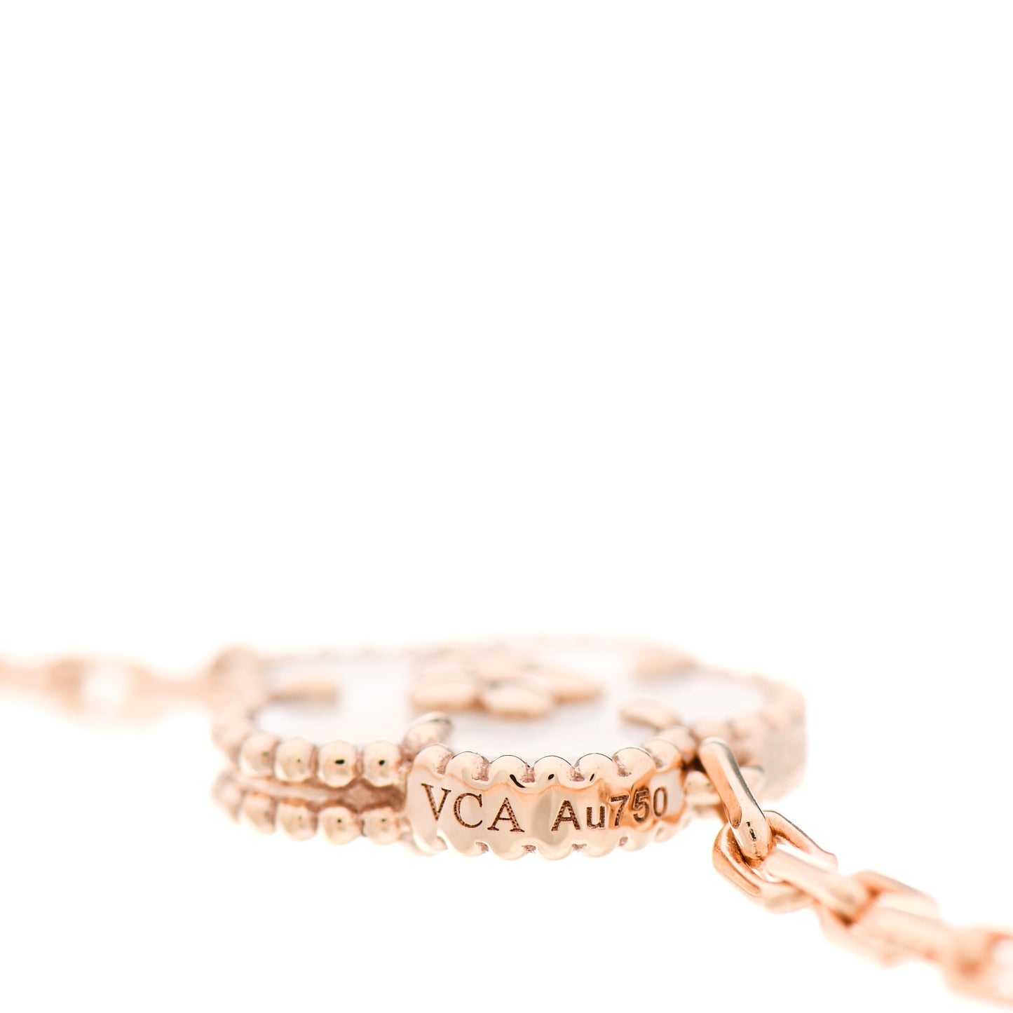 18K Rose Gold Carnelian Mother of Pearl Onyx 5 Motifs Lucky Spring Bracelet