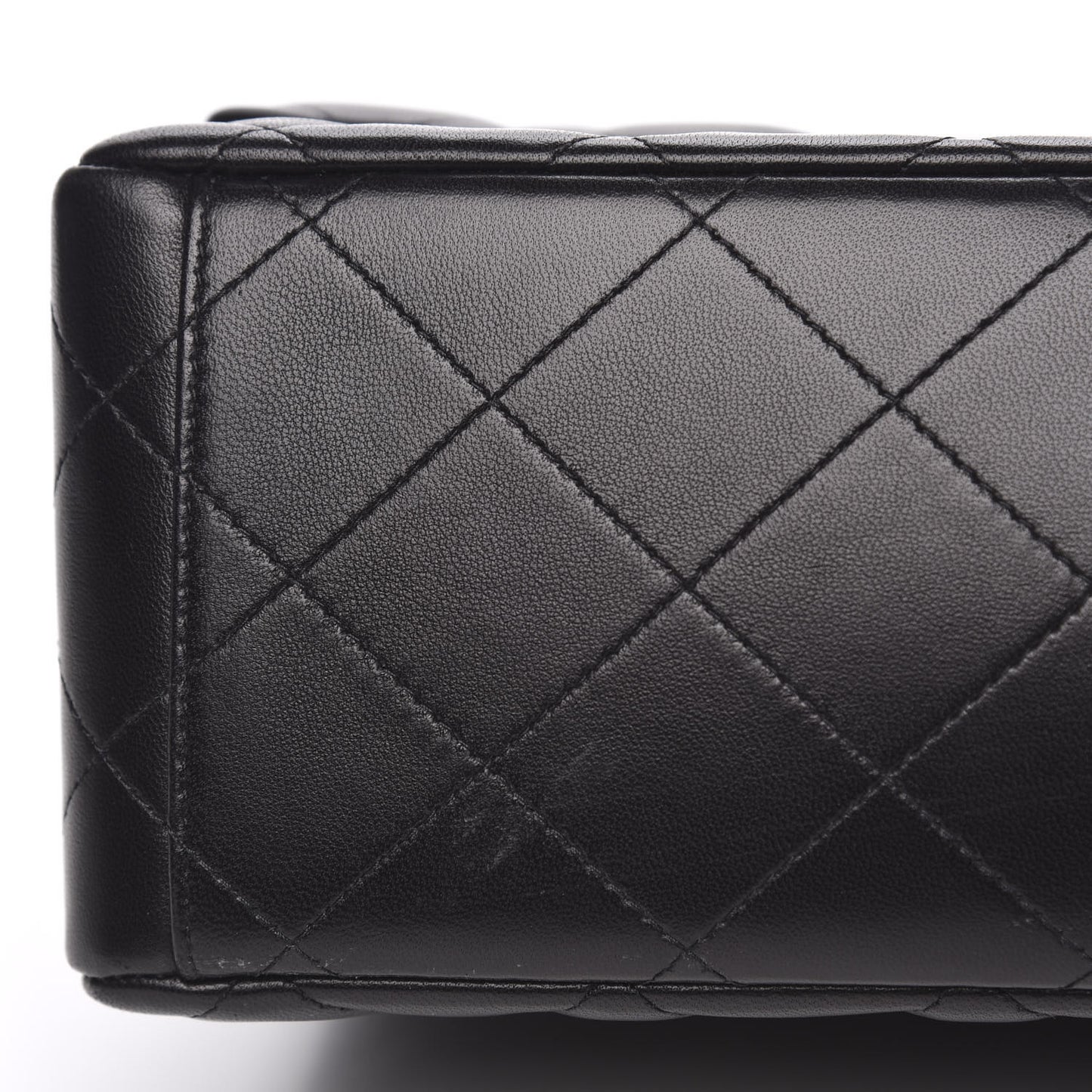 Lambskin Quilted Maxi Double Flap Black