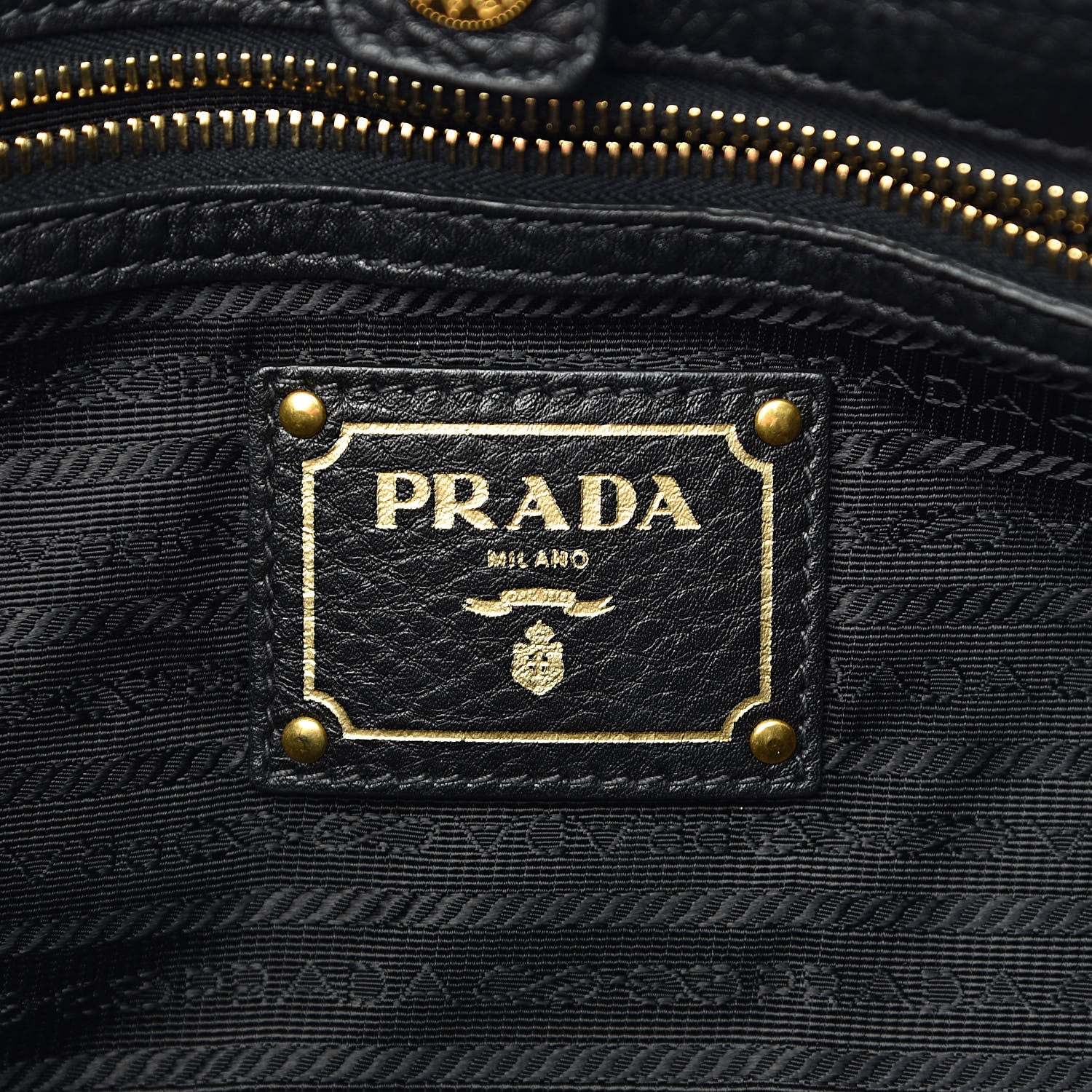 Prada Vitello Daino Tote Black 7 of 12