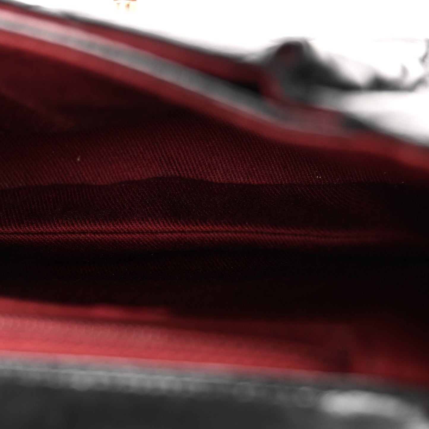 Glazed Calfskin Quilted Small Bubble CC Flap Black