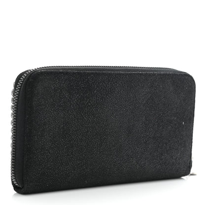 Stella McCartney Shaggy Deer Falabella Zip Around Wallet Black 3 of 9