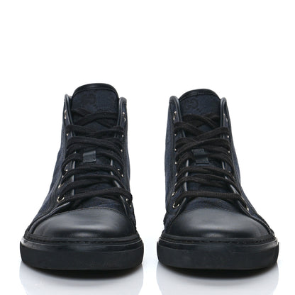 Gucci Monogram Mens High Top Sneakers 7.5 Black 2 of 10