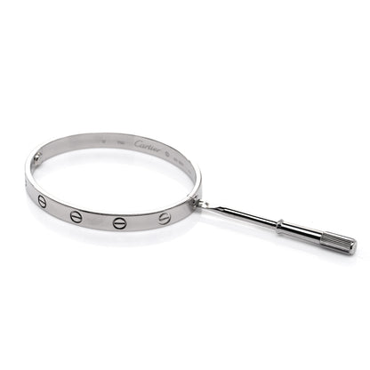 Cartier 18K White Gold LOVE Bracelet 17 5 of 7