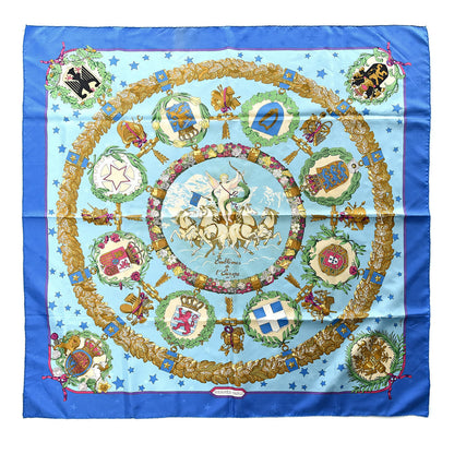 Hermes Silk Emblemes de L'Europe Scarf 90 1 of 7