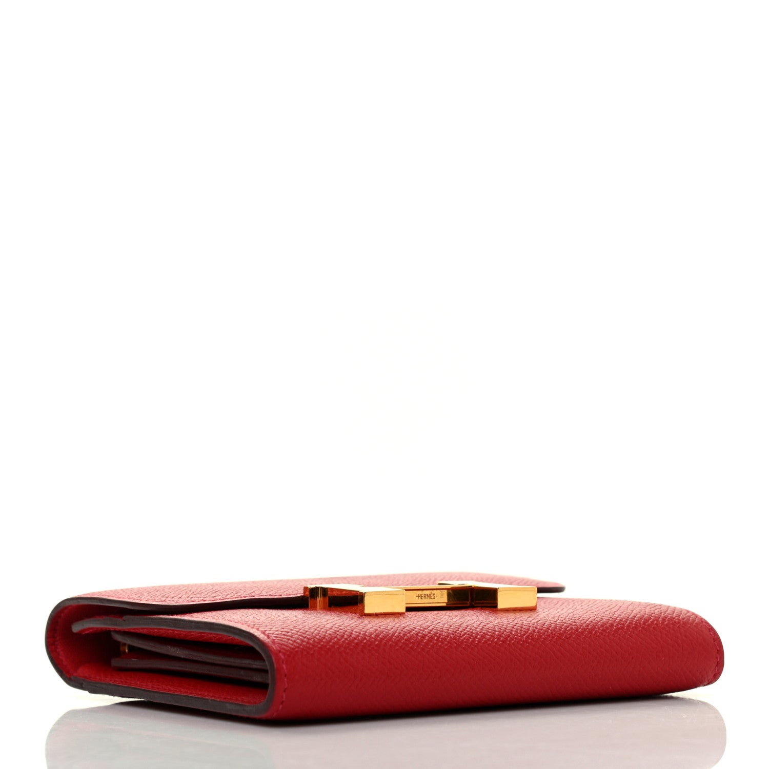 Hermes Epsom Constance Short Wallet Rouge Casaque 4 of 7